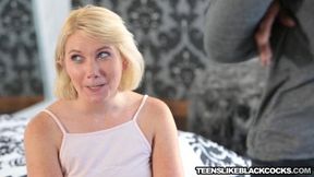 Virgin brunette takes a gigantic cock&#x1F346; &mdash;  blows him up and gags