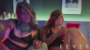 Best Friends Ride a Double Dildo in Perfect Sync — Part 1 - FEVER FILMS