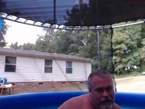 Bearded Daddy Plays Naked by the Pool 2