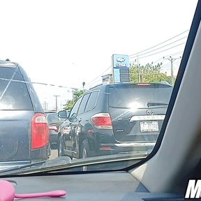 Thick Thighs Milf Masturbating and Squirting In Lagos Traffic - Mara Exotic