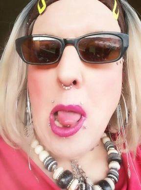 Blonde TS Stefanie smoking 3