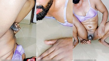Drink own piss and fuck blowjob