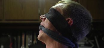 Obedient guy gets fucked with a huge dildo and wanked by his partner