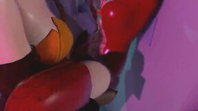Halloween she-male sex - transvestite fucks sexy chick, 3d futari hentai porno