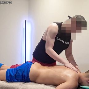 Massive Cumshot After Erotic Massage with Footballsoxjock