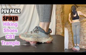 Rugged HOKAs Shred & Drain Balls - Cock Minced & Milked by Spiked Hiking Shoes **POV PACK version**