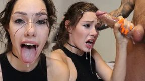 Throat Punished Hard - Rough Deepthroat Facefucking Rimming