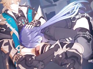 Flins gives Varka a Fellatio - Genshin Impact Animation Queer