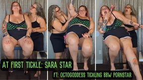 At First Tickle: Sara Star ft: OctoGoddess Tickling BBW Pornstar Ticklish Armpits First Time 1080 Version