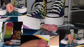 Marys new heavy Converse Chucks Plateau - Hard Cock trample and Cumplosion