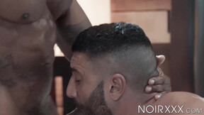 Choking submissive Luca Miklos butt & throat with my black cock is beyond bombshell