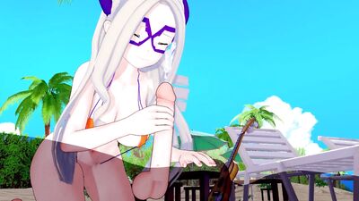 Verified amateurs with big tits cosplay as Lady MT in exclusive 3D hentai porn