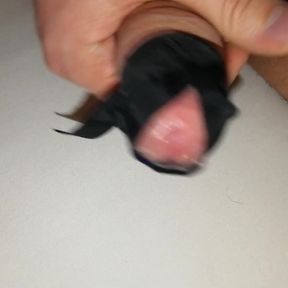 Cum in See-through cockhead bondage