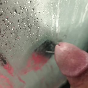 Cock teasing in bath with precum