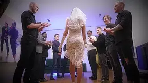 Real Piss Wedding 9 ON 1 Interracial Gang Bang with Siri - PissVids