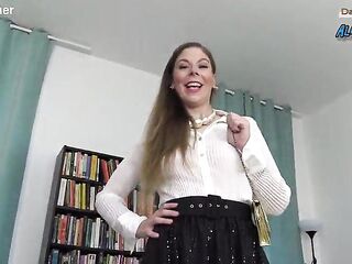 Anal obsession with Alice in ebony petticoat