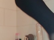 Young sissy crossdresser insert big toys tight ass lingerie