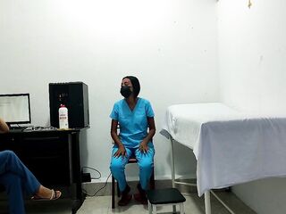 IT HAPPENED AT THE CLINIC!! A FEMALE DOCTOR AND NURSE ENTICE A PATIENT. THEY BANG HIM ON THE STRETCHER