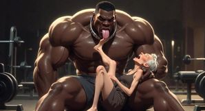 Granny Moaning in Pleasure - Strong Black Man Sucking Her Feet