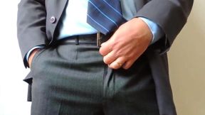 Daddy Bear Boss Unloads in His Suit