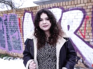 German Scout - Curvy Big Natural Boobs Teen 18 Rose Noir Get Unshaved Pussy Screwed at Casting