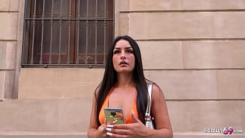 GERMAN SCOUT - Beautiful Big Butt Latina Annie Reis talk to Rough porn casting