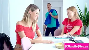 Teen 18+ Stepsister And Her Bff Share Bros Cock With Rebecca Volpetti And Ivi Rein