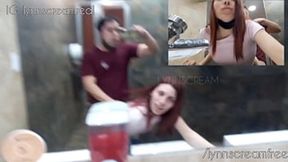 Raucous McDonald's bathroom freak fest ends with ass&#x1F351;-plugged creampie