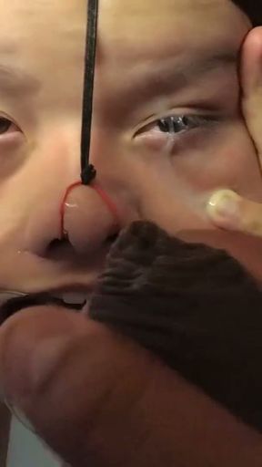 With the cock in the face and the cum in the eyes   Clip 1
