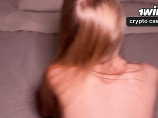 That babe's so lewd. I came twice on her booty and face