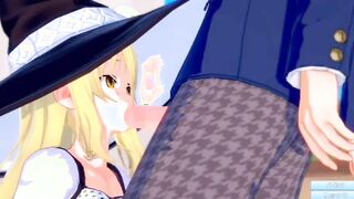 [Eroge Koikatsu ] Touhou Marisa Kirisame strokes her breasts H 3DCG Huge Hooters Animated Tape (Touhou Project) [Hentai Game]