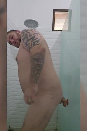 Jimbob Soapy Shower Dildo Riding