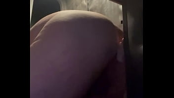 Heavy Set Guy Fucks Rubber Cock