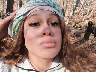 Taking a nice-looking urinate in the woods