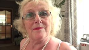 Horny granny Claire erotic solo video
