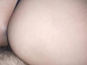 Latina teen shows her beautiful ass and rides in sexy black thong!
