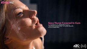 ”Her strapless dildo squirts all over her GF's charming face”