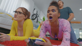 REALITY KINGS Hotties demanded some meat while gaming - Aria Kai, Alina Ali, Kyle Mason