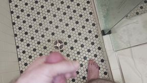 Standing in a Shower Stall Rubbing One Out