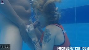 4k Cumshot Underwater prisoner Ashlee Rose Wetlook bondage pool