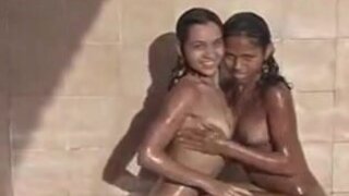 two Pretty 18yr old Brazilian Teens Shower and Play Together
