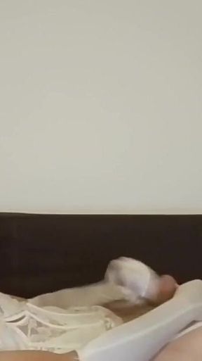 I Lars Damberger Masturbating and Stiff Cum Covered Bikini Panty in My Mouth