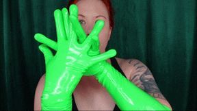 Cum Quick for my Lime Green Latex Opera Length Gloves MP4 1080