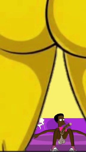 Wife Cheats on Her Husband with a Fitness Trainer. Cartoon. Simpsons Parody
