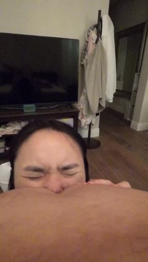 Daddy&#039;s good girl likes to clean my dirty asshole with her tongue