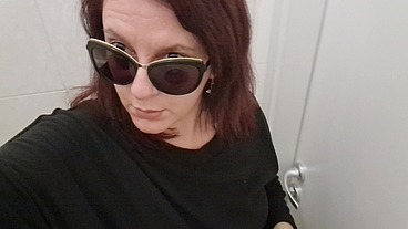 Delicious peeing in public toilet 4K