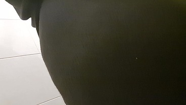 Delicious peeing in public toilet 4K