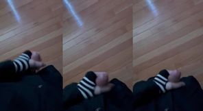 Femboy solo oopsie gets messy with sticky cum
