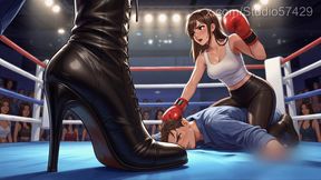 Sexy Boxing Manager Isn't Happy With His Performance, Femdom Boxing