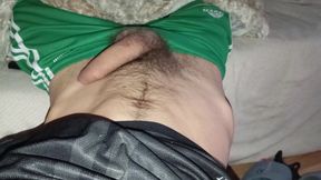 Spectacular Playful Cumshot of Esta Bonita Huge Cock Recorded with the Mobile Phone in the Dark